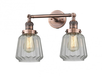 Chatham - 2 Light - 16 inch - Antique Copper - Adjustable Bath Vanity Light (3442|208-AC-G142)