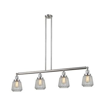 Chatham - 4 Light - 51 inch - Brushed Satin Nickel - Stem Hung - Adjustable Island Light (3442|214-SN-G142)
