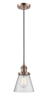 Cone - 1 Light - 6 inch - Antique Copper - Cord hung - Mini Pendant (3442|201C-AC-G64)