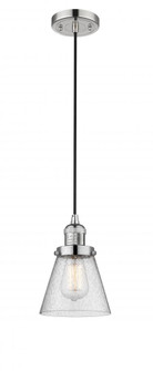 Cone - 1 Light - 6 inch - Polished Nickel - Cord hung - Mini Pendant (3442|201C-PN-G64)