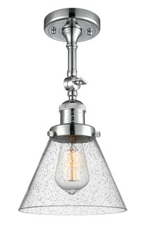 Cone - 1 Light - 8 inch - Polished Chrome - Adjustable Semi-Flush Mount (3442|201F-PC-G44)