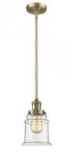 Canton - 1 Light - 7 inch - Brushed Brass - Stem Hung - Mini Pendant (3442|201S-BB-G182)