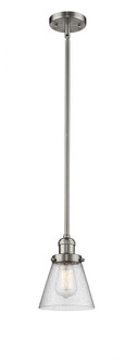 Cone - 1 Light - 6 inch - Brushed Satin Nickel - Stem Hung - Mini Pendant (3442|201S-SN-G64)