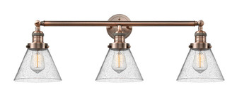 Cone - 3 Light - 32 inch - Antique Copper - Bath Vanity Light (3442|205-AC-G44)