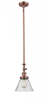 Cone - 1 Light - 8 inch - Antique Copper - Stem Hung - Adjustable Mini Pendant (3442|206-AC-G44)