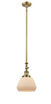 Fulton - 1 Light - 7 inch - Brushed Brass - Stem Hung - Adjustable Mini Pendant (3442|206-BB-G171)