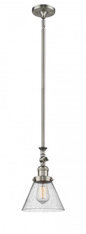 Cone - 1 Light - 8 inch - Brushed Satin Nickel - Stem Hung - Mini Pendant (3442|206-SN-G44)