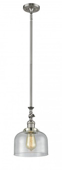 Bell - 1 Light - 8 inch - Brushed Satin Nickel - Stem Hung - Adjustable Mini Pendant (3442|206-SN-G74)