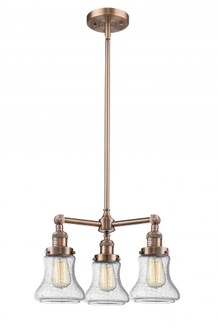Bellmont - 3 Light - 18 inch - Antique Copper - Stem Hung - Chandelier (3442|207-AC-G194)