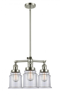 Canton - 3 Light - 18 inch - Polished Nickel - Stem Hung - Chandelier (3442|207-PN-G182)
