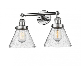 Cone - 2 Light - 18 inch - Polished Chrome - Adjustable Bath Vanity Light (3442|208-PC-G44)