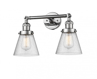 Cone - 2 Light - 16 inch - Polished Chrome - Adjustable Bath Vanity Light (3442|208-PC-G64)