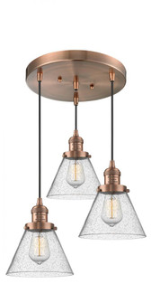 Large Cone 3 Light Multi-Pendant (3442|211/3-AC-G44)