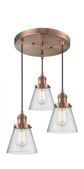 Small Cone 3 Light Multi-Pendant (3442|211/3-AC-G64)
