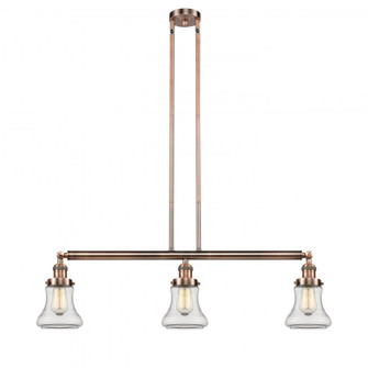 Bellmont - 3 Light - 39 inch - Antique Copper - Stem Hung - Island Light (3442|213-AC-G192)