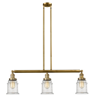Canton - 3 Light - 39 inch - Brushed Brass - Stem Hung - Adjustable Island Light (3442|213-BB-G184)