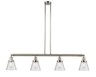 Cone - 4 Light - 51 inch - Polished Nickel - Stem Hung - Adjustable Island Light (3442|214-PN-G64)