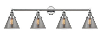 Cone - 4 Light - 44 inch - Polished Chrome - Adjustable Bath Vanity Light (3442|215-PC-G43)