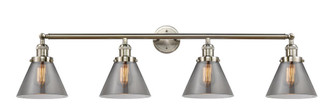 Cone - 4 Light - 44 inch - Brushed Satin Nickel - Adjustable Bath Vanity Light (3442|215-SN-G43)