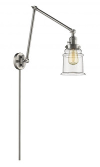 Canton - 1 Light - 6 inch - Brushed Satin Nickel -Adjustable Swing Arm (3442|238-SN-G182)