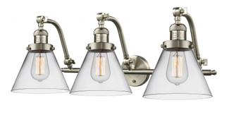Cone - 3 Light - 28 inch - Brushed Satin Nickel - Adjustable Bath Vanity Light (3442|515-3W-SN-G42)