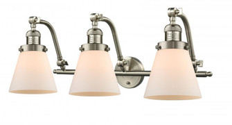 Cone - 3 Light - 28 inch - Brushed Satin Nickel - Adjustable Bath Vanity Light (3442|515-3W-SN-G61)