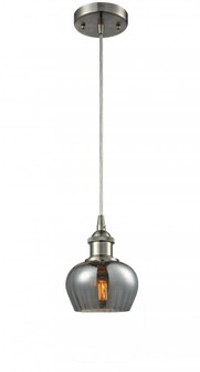 Fenton - 1 Light - 7 inch - Brushed Satin Nickel - Cord hung - Mini Pendant (3442|516-1P-SN-G93)