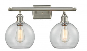 Athens - 2 Light - 18 inch - Brushed Satin Nickel - Bath Vanity Light (3442|516-2W-SN-G122)