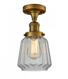 Chatham - 1 Light - 7 inch - Brushed Brass - Semi-Flush Mount (3442|517-1CH-BB-G142)