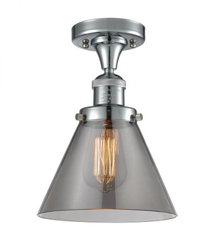 Cone - 1 Light - 8 inch - Polished Chrome - Semi-Flush Mount (3442|517-1CH-PC-G43)