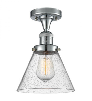 Cone - 1 Light - 8 inch - Polished Chrome - Semi-Flush Mount (3442|517-1CH-PC-G44)
