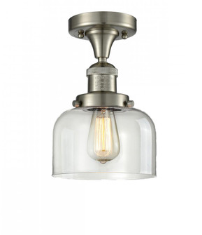 Bell - 1 Light - 8 inch - Brushed Satin Nickel - Semi-Flush Mount (3442|517-1CH-SN-G72)