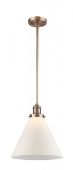 Cone - 1 Light - 12 inch - Antique Copper - Stem Hung - Mini Pendant (3442|201S-AC-G41-L)
