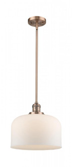 Bell - 1 Light - 12 inch - Antique Copper - Stem Hung - Mini Pendant (3442|201S-AC-G71-L)