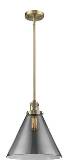 Cone - 1 Light - 12 inch - Brushed Brass - Stem Hung - Mini Pendant (3442|201S-BB-G43-L)