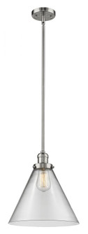 Cone - 1 Light - 12 inch - Polished Nickel - Stem Hung - Mini Pendant (3442|201S-PN-G42-L)