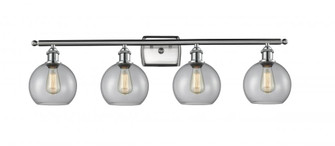 Athens - 4 Light - 38 inch - Brushed Satin Nickel - Bath Vanity Light (3442|516-4W-SN-G122)