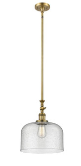 Bell - 1 Light - 12 inch - Brushed Brass - Stem Hung - Adjustable Mini Pendant (3442|206-BB-G74-L)