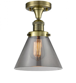 Bell - 1 Light - 8 inch - Antique Brass - Semi-Flush Mount (3442|517-1CH-AB-G73)