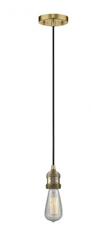 Bare Bulb - 1 Light - 3 inch - Brushed Brass - Cord hung - Mini Pendant (3442|200C-BB-LED)