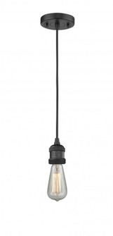 Bare Bulb - 1 Light - 3 inch - Matte Black - Cord hung - Mini Pendant (3442|200C-BK)