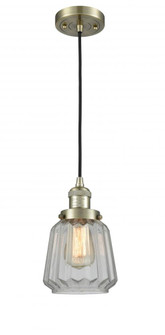 Chatham - 1 Light - 7 inch - Antique Brass - Cord hung - Mini Pendant (3442|201C-AB-G142-LED)