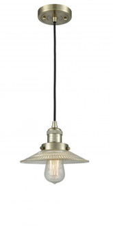 Halophane - 1 Light - 9 inch - Antique Brass - Cord hung - Mini Pendant (3442|201C-AB-G2-LED)