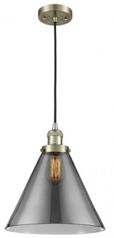 Cone - 1 Light - 12 inch - Antique Brass - Cord hung - Mini Pendant (3442|201C-AB-G43-L)