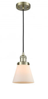 Cone - 1 Light - 6 inch - Antique Brass - Cord hung - Mini Pendant (3442|201C-AB-G61)