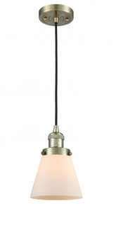 Cone - 1 Light - 6 inch - Antique Brass - Cord hung - Mini Pendant (3442|201C-AB-G61-LED)