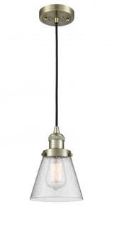 Cone - 1 Light - 6 inch - Antique Brass - Cord hung - Mini Pendant (3442|201C-AB-G64)