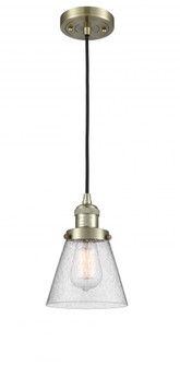 Cone - 1 Light - 6 inch - Antique Brass - Cord hung - Mini Pendant (3442|201C-AB-G64-LED)