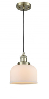 Bell - 1 Light - 8 inch - Antique Brass - Cord hung - Mini Pendant (3442|201C-AB-G71-LED)