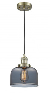 Bell - 1 Light - 8 inch - Antique Brass - Cord hung - Mini Pendant (3442|201C-AB-G73-LED)